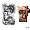 Wolf Large Tiger Dragon Full Back Tattoo Stickers Tattoo Sticker Waterproof Decal TemporaryTattoo