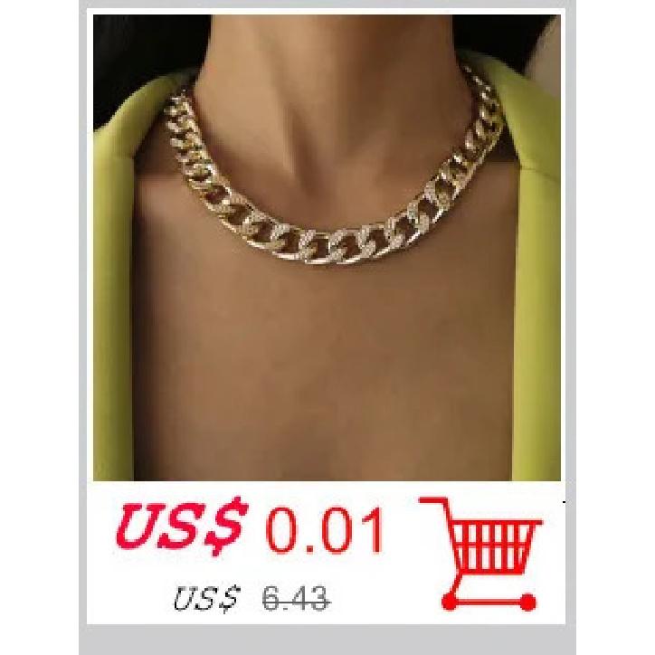 Exaggerated Chunky Metal Wire Torques Choker Necklace Women Collar Punk Gold Color Wide Smooth Chain Jewelry Bijoux Steampunk