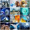 5D DIY Diamond Painting Wolf Cross Stitch Needlework Mosaic Picture Decor Gift Full Diamond Embroidery Animals