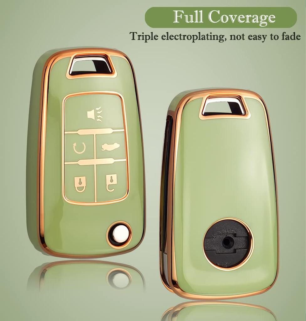 Для Чехол для ключа Chevy, Премиум ТПУ чехол для ключа с полной защитой для Chevrolet Equinox Camaro Cruze Malibu Sonic Buick Terrain