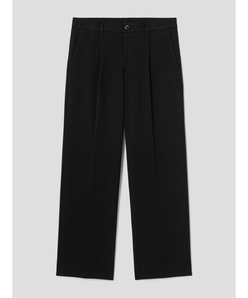 SHIFT.G Ordinary Onetuck Slacks Black