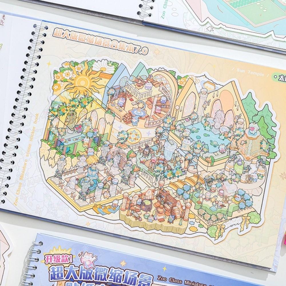 Large Size 3D Scene Sticker Cute Miniature Scene Sticker New Mini Scenery Stickers Children Gifts
