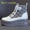 love ycodo Весенне-осенние модные повседневные ботильоны для женщин и девочек-студентов на толстой подошве
