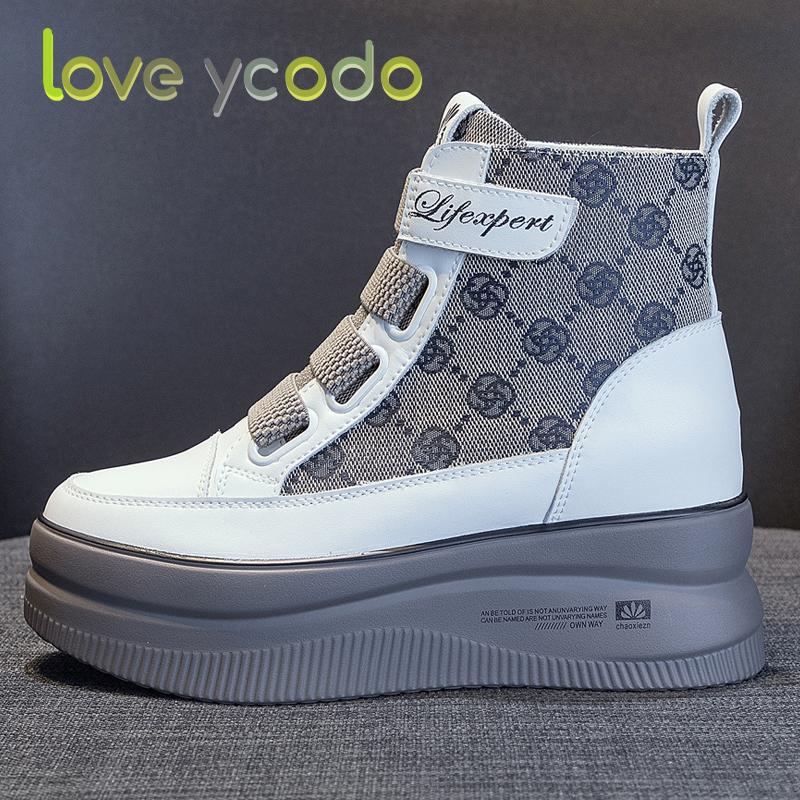 love ycodo Весенне-осенние модные повседневные ботильоны для женщин и девочек-студентов на толстой подошве
