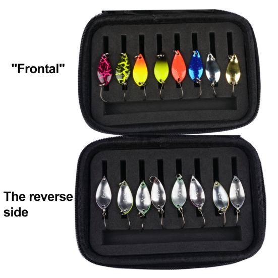 Sequins Fishing Lures Set with Storage Bag Compact Design Portable Metal Spoon Spinner Kit Freshwater Artificial Baits Fishing Tackle