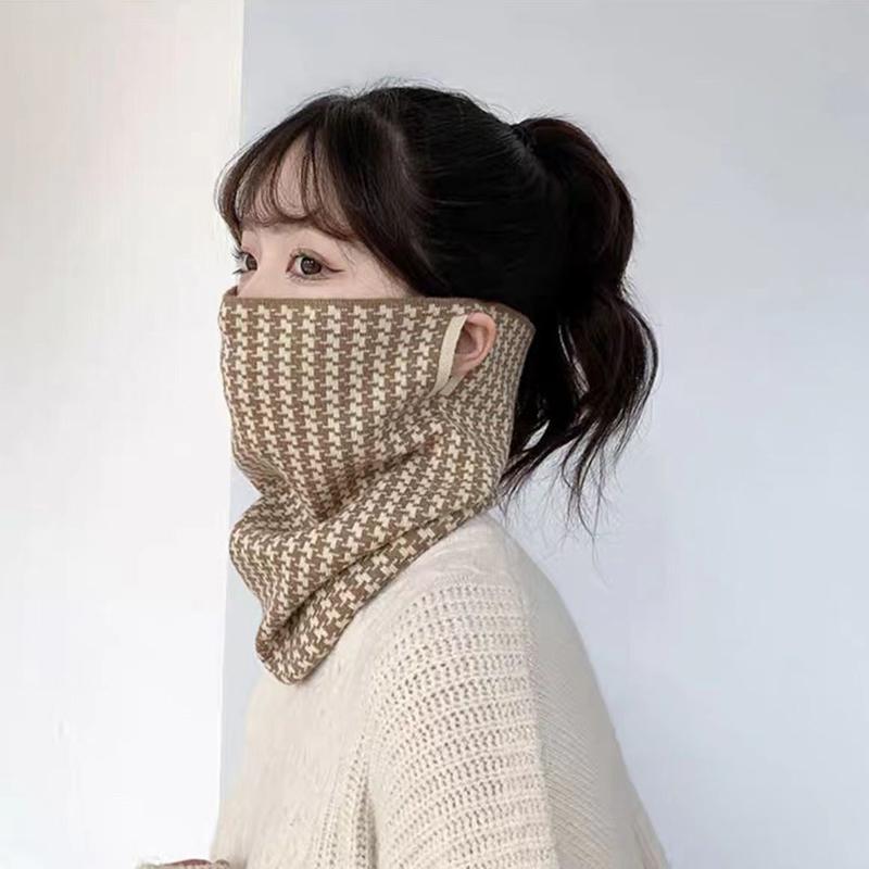 Универсальная зимняя подвесная маска-шарф для ушей, теплая ветрозащитная маска для лица, защита шеи для женщин, спортивный платок для головы