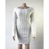 Autumn and Winter Women's Sweater Mid-length Twist Waist Dress Knitwear