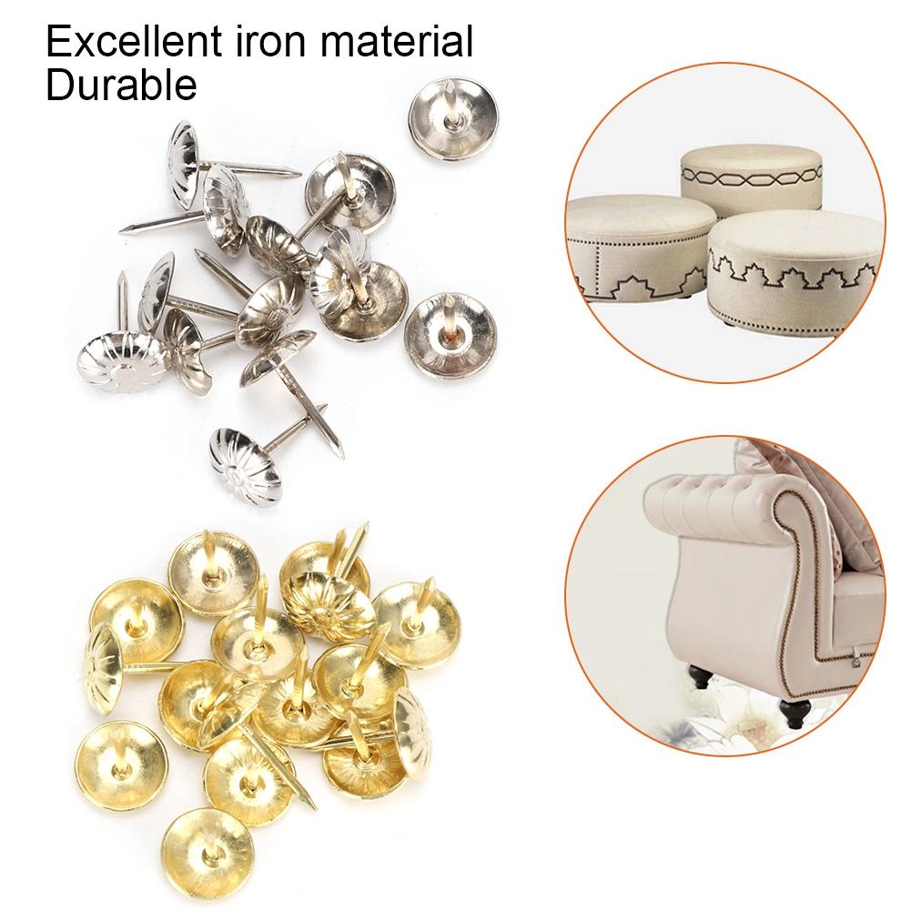 500 шт. Обивочные гвозди в форме хризантемы, декор для дивана, аксессуары для одежды, железо 11 x 16 мм