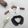 Fake Collar Embroidered Lace Flower Detachable Collar Women Solid Color Hollow Design False Collar Match for Tops Sweatshirts