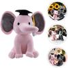 Graduation Stuffed Elephant Toys Plush Grad Animal Doll with Doctoral Hat and Diploma for 2024 High School College Graduation Party 25cm Pink