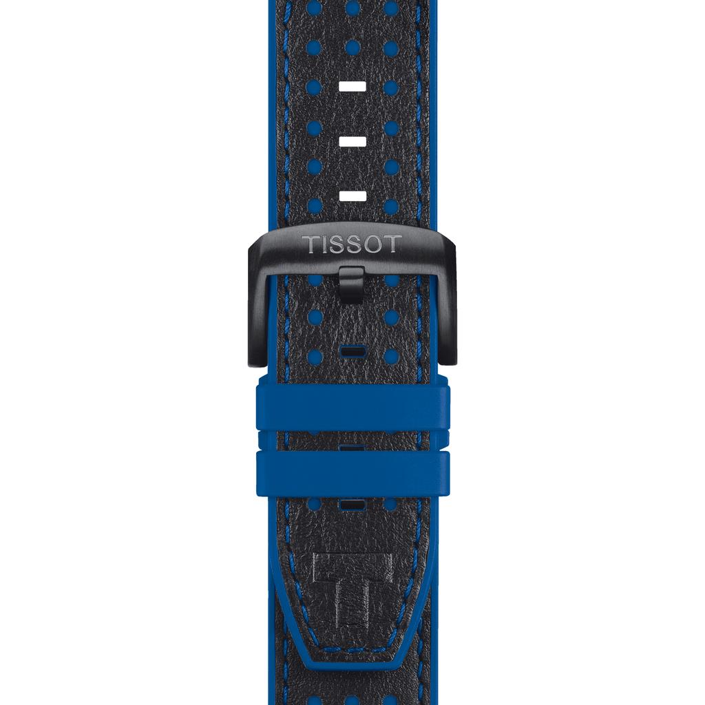 Tissot Мужские модные часы с кожаным ремешком и черным циферблатом T115.417.27.057.03