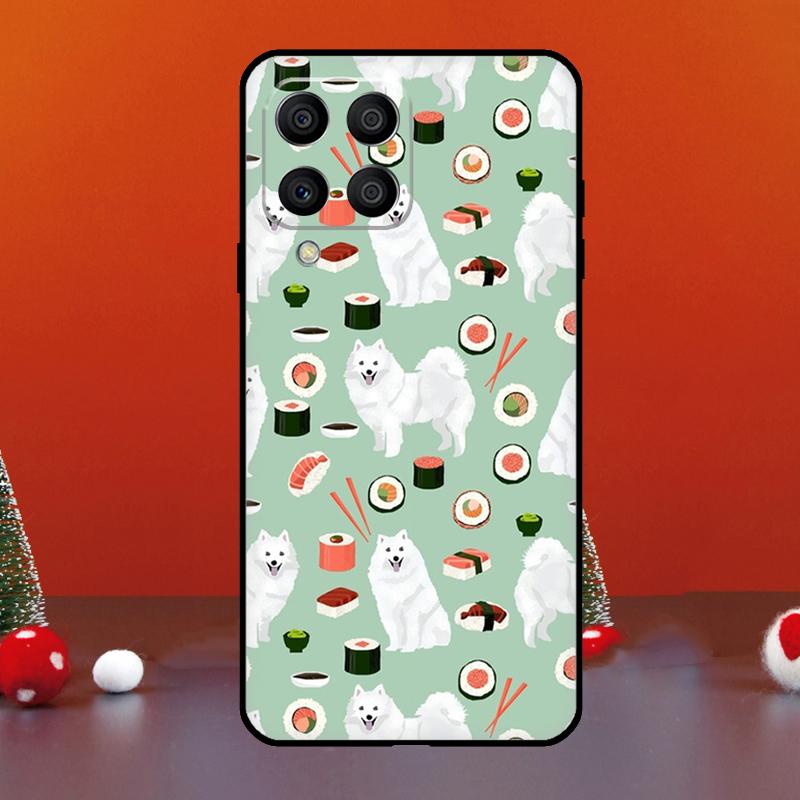 Чехол для Samsung Galaxy M52 M32 M12 M11 M21 M31 M13 M33 M35 M53 M55 M15 M14 M34 M54 M06 M16 с изображением японского шпица