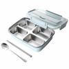 3/4 Grids Divides Food Container Stainless Steel Lunch Container Insulation Lunch Box  Camping