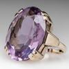 Charm Gold Color Inlaid with Purple Stone Rings Gorgeous Fashion Party Engagement Wedding Rings for Women Zircon