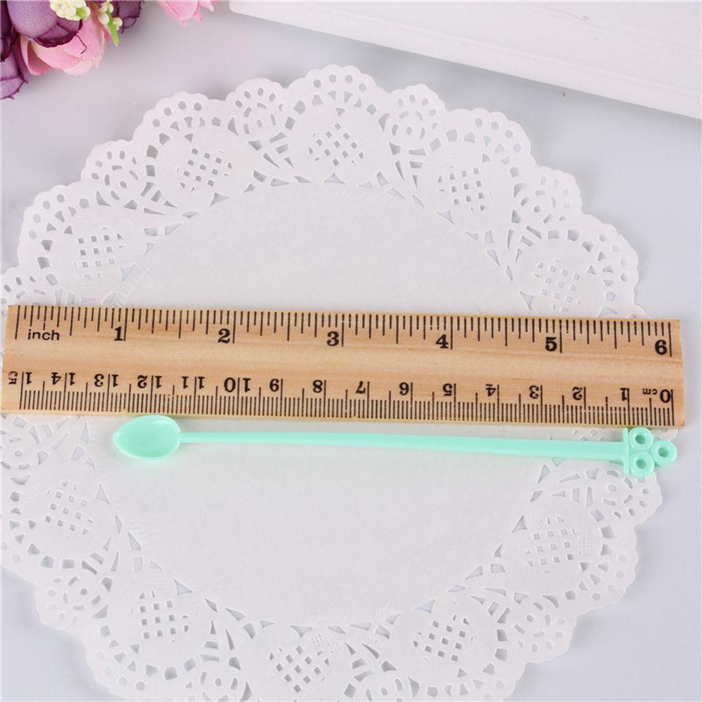 High Quality Fruit Drinking Long Stir Mini Coffee Spoon Plastic Bar Candy Color