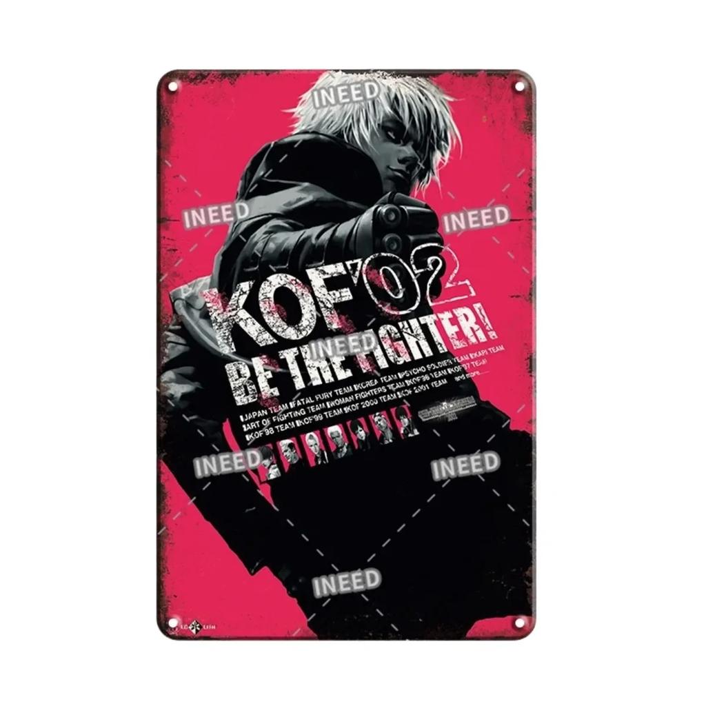 Vintage King Of Fighters Metal Tin Sign  Classic KOF Game Poster Retro Gamer Room Decor  Wall Art Plaques for Home Decor