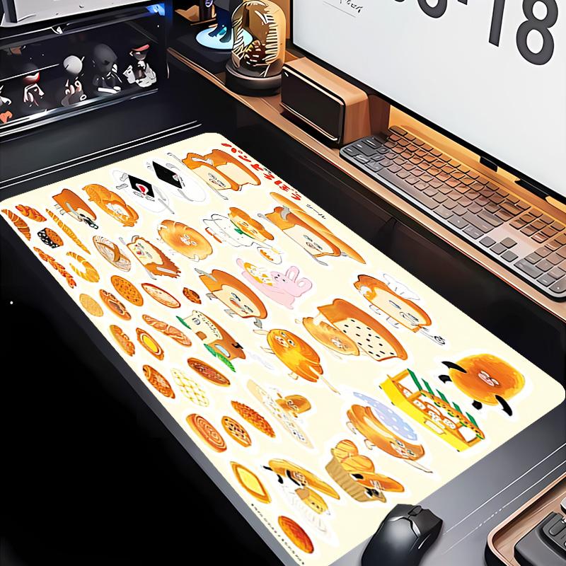 Bread Thief Theme Premium Non-slip Mouse Pad with Stitched Edges,Durable Rubber Material,for Desktop & Gaming Great Gifts