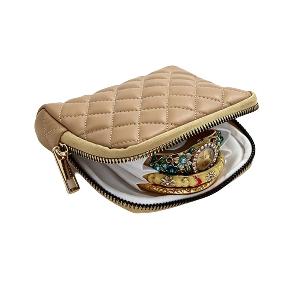 Zipper Closure Jewelry Pouch PU Travel Jewelry Holder New Jewelry Storage Case For Women
