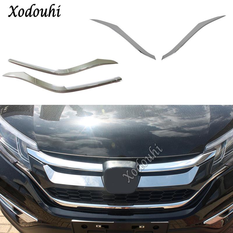 Для Honda CRV CR-V 2012 2013 2014 2015 2016 Автомобильная ABS/Стальная Накладка Бампер Отделка Двигателя Гоночная Передняя Решетка Решетка Формовка Кромка