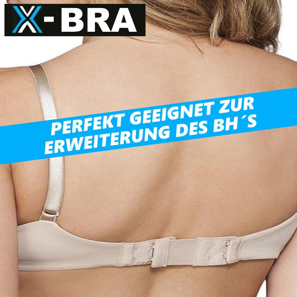 X-BRA Bra Extender Extension 1-2 Hooks Black White Beige [6 Pieces]