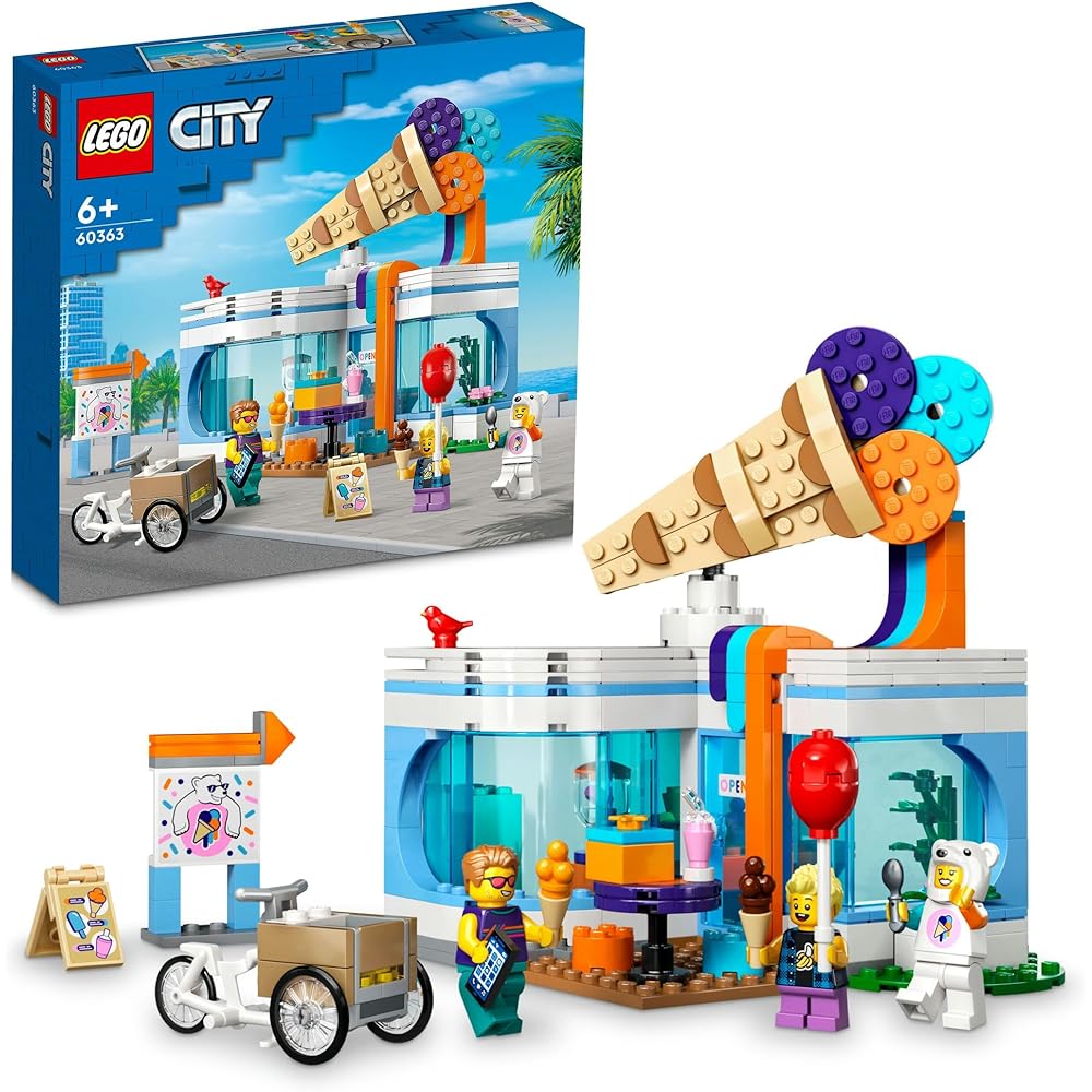 LEGO City Ice Cream Parlor Building Set 6-9 Years Old Educational Toy for Kids