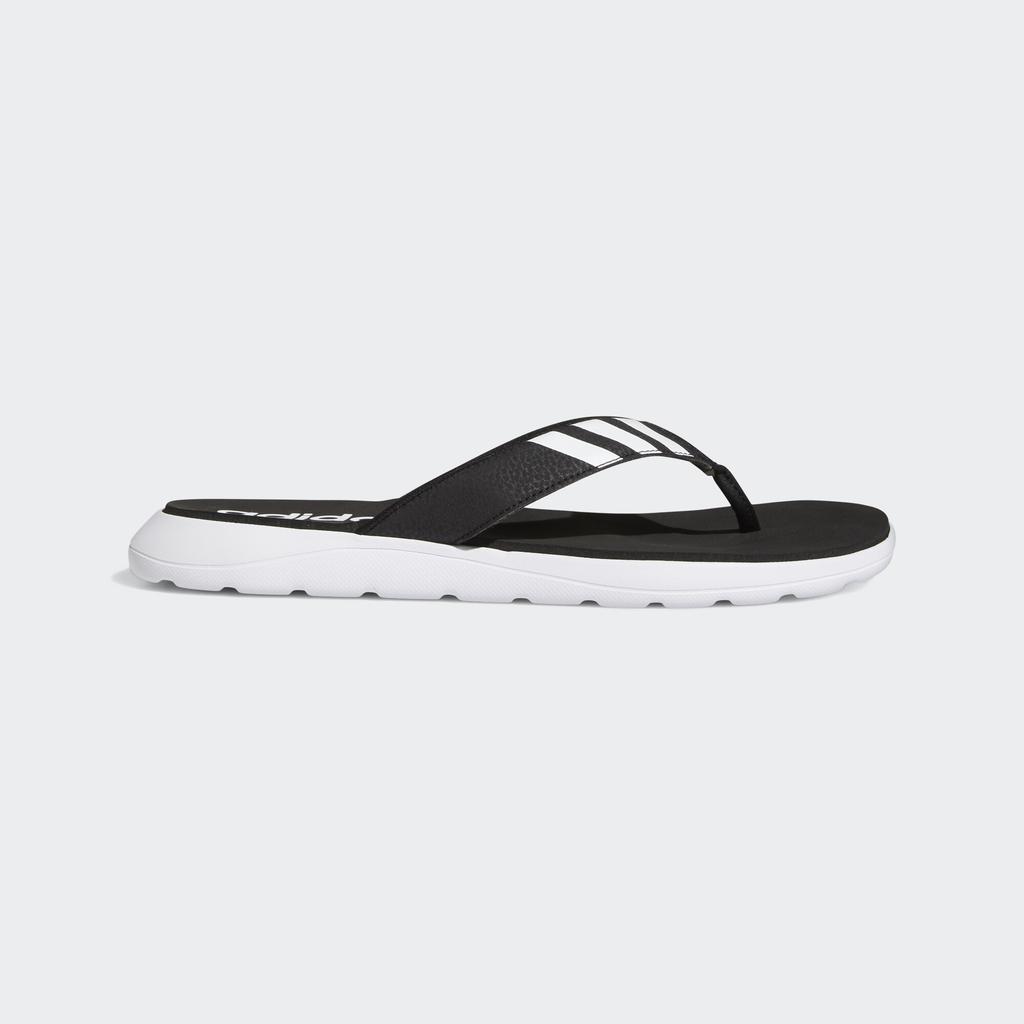 adidas Удобные шлепанцы Черный как ночь Белый как облако