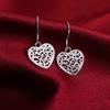 925 Stamp Silver Lady Heart Cute Wedding Party Earring Jewelry Best Gift Girl Nice Retro Valentine 'S Gift
