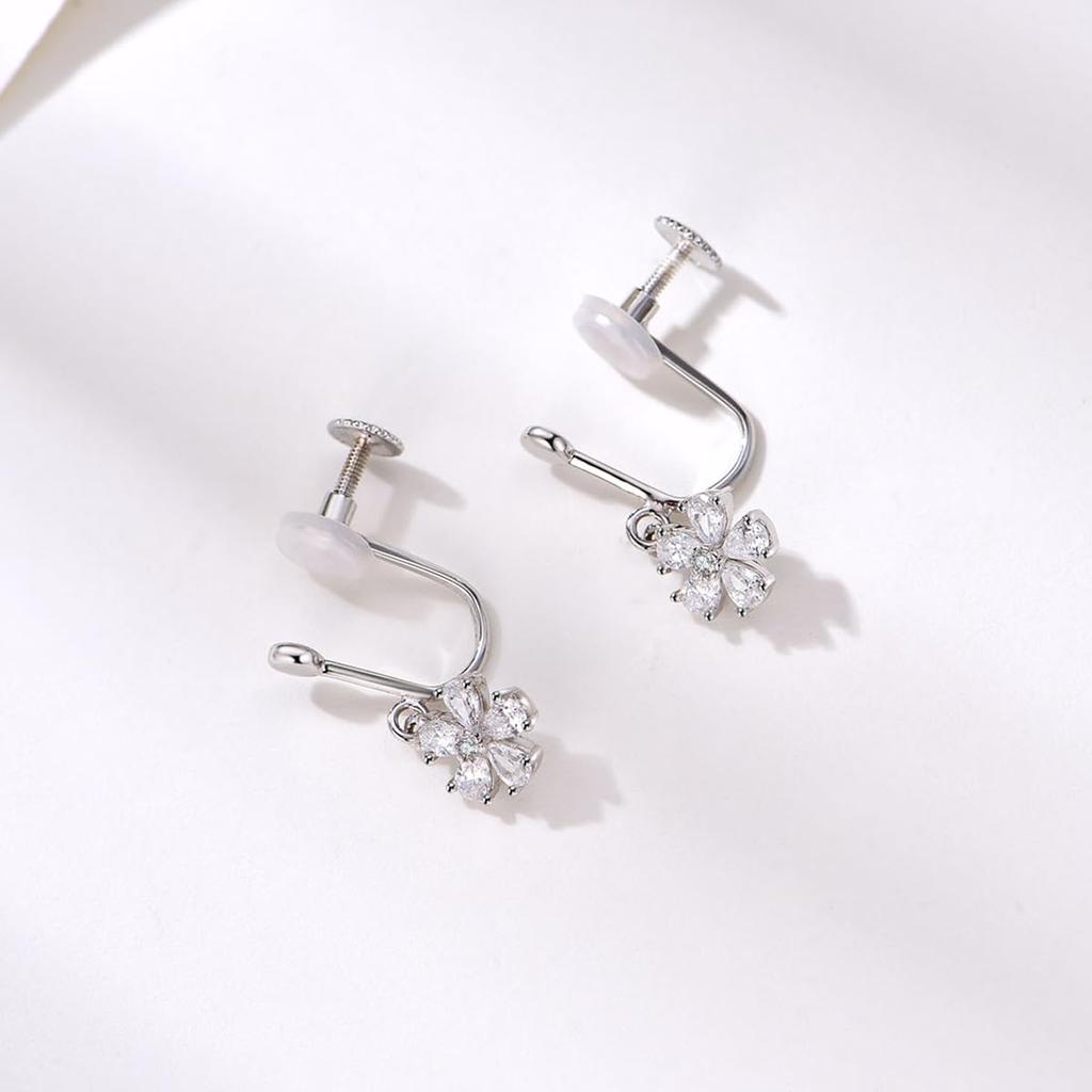 Бесплатная птица Серьги с цветущей вишней для женщин Популярные серьги с подвесками из вишневого металла Гипоаллергенные серебряные серьги 925 пробы с цирконием на день рождения и годовщину Ballantine