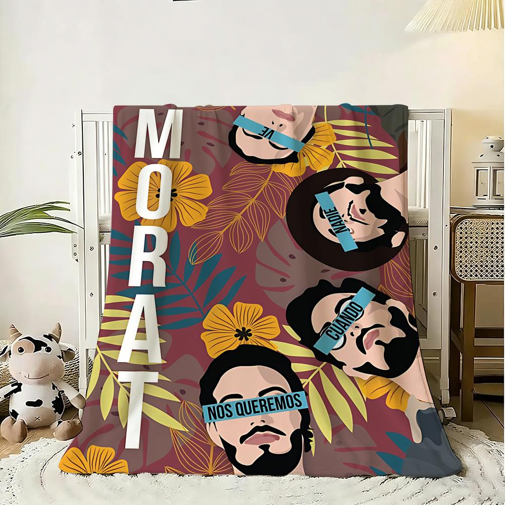 Rock Band Morat Balas perdidas Throw 240g Flannel Blanket Lightweight Soft Skin-friendly Summer Thin Throw Blanket