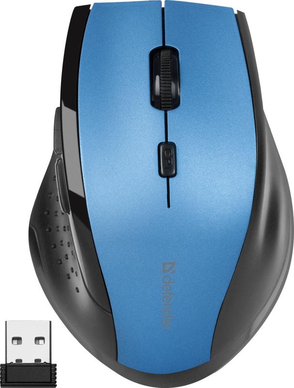Mysz bezprzewodowa Defender ACCURA MM-365 optyczna 1600dpi 6P niebieska