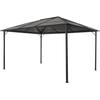 VidaXL Gazebo with Aluminum Roof 4x3x2.6 M Black