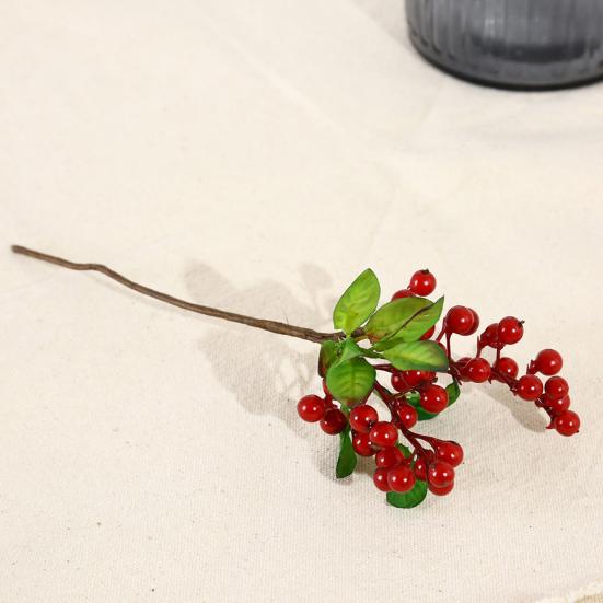 Lifelike Artificial Plant Faux Berry Fake Branch Simulation Blueberry Home Hotel Cafe Decor Prop