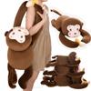 Новая Кавайная Плюшевая Игрушка Обезьяна Лежащая 60/100 см Длиннорукая Обезьяна с Бананом Плюшевый Наполнитель Животные Подарки для Девочек Подушка для Броска Декор