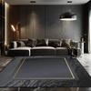 Роскошный ковер в европейском стиле, черно-золотой, для гостиной, темных тонов, моющийся, большие ковры, спальня, прикроватный, нескользящий коврик