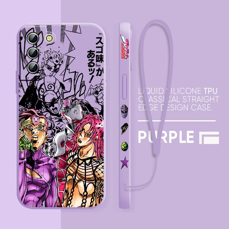 Чехол для телефона Anime JOJO Villain Diavolo Dio для Samsung Galaxy S23 S22 S21 S20 Pro FE Note 20 Plus Ultra Liquid с левой веревкой