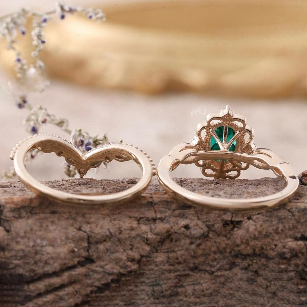 Jewelry Accessories Zircon Rings Green Crystal Rings New Finger Ring Women