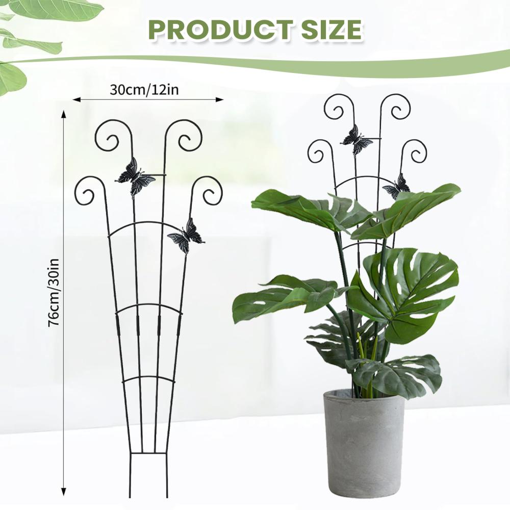 Trellis for Climbing Plants All-Weather Pole Plant Support Metal Trellis for Vegetables Bonsai Tomato Pepper Orchid Ivy Flowers