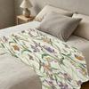 Supersoft Plush Flannel Blanket with Floral & Butterfly Design – Warm, Cozy for Home, Couch, Christmas & Halloween Use