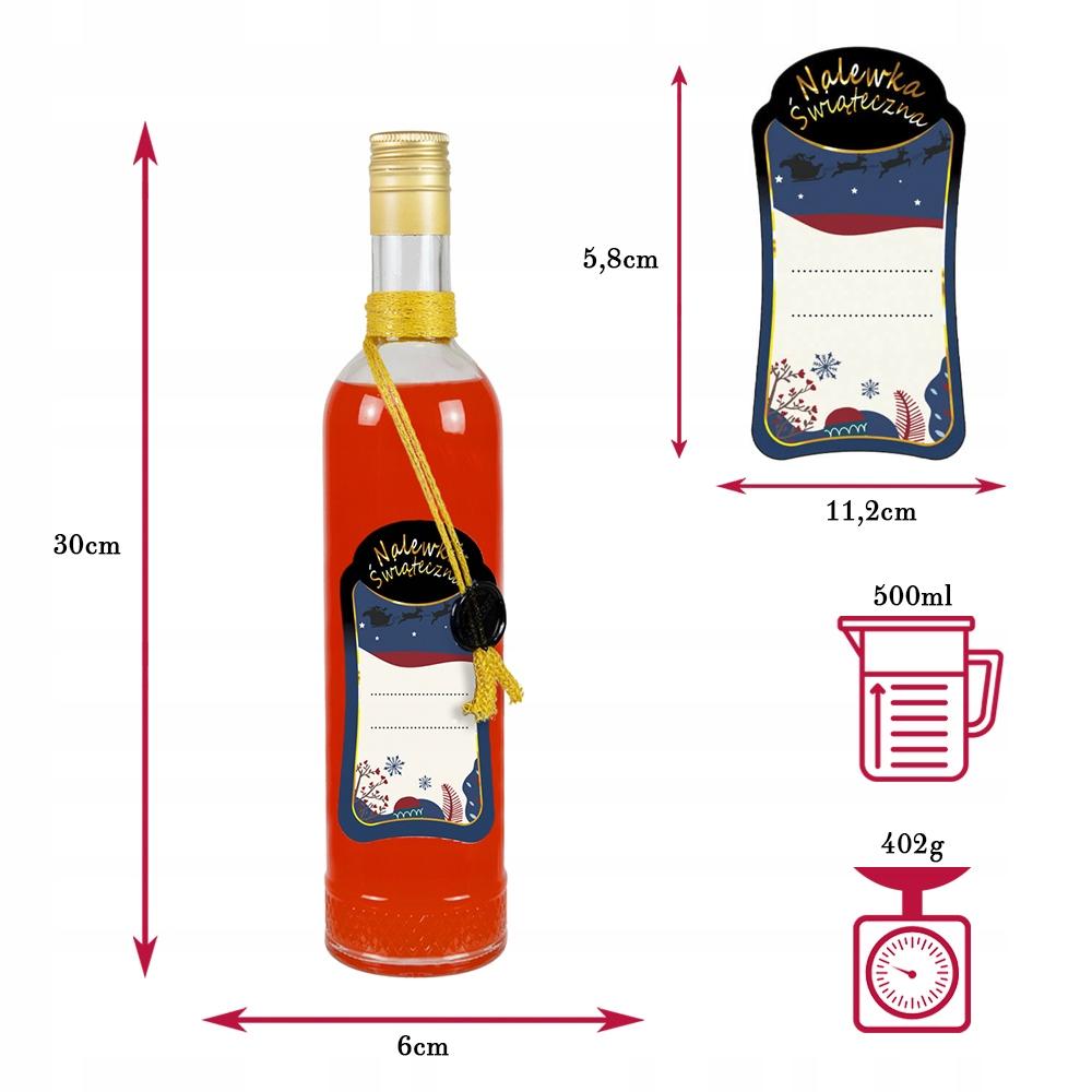 CHRISTMAS CRYSTAL 500 ml PREMIUM DECORATED bottle for vodka and liqueurs