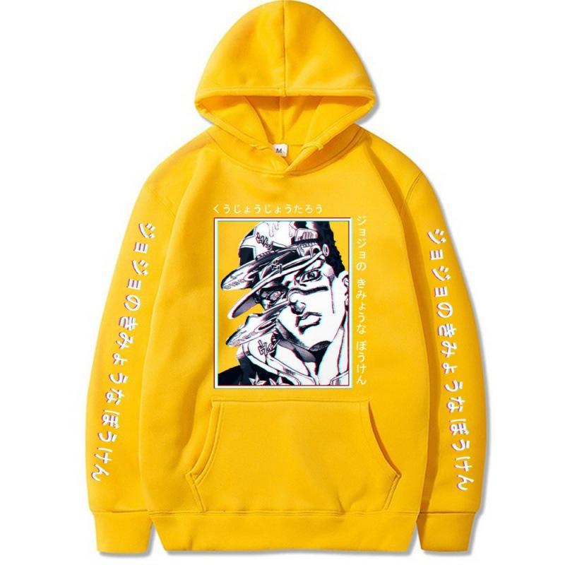 JojoKujo Jotaro Autumn Men's Hoodies Boys Harajuku Girls Pullover Fancy Music Gift Casual Loose Comfortable Sweatshirt
