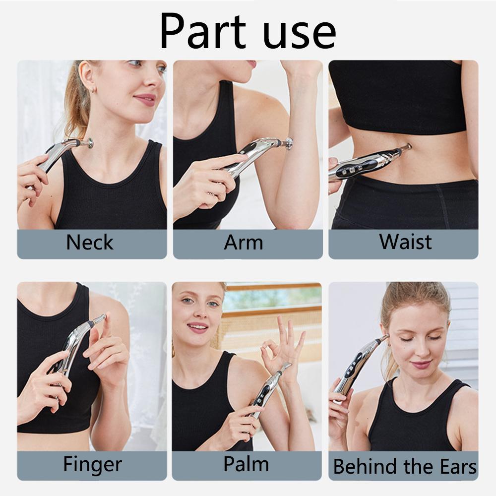 Acupuncture Pen Rechargeable Multi-Function 5-In-1 Electronic Massage Pen