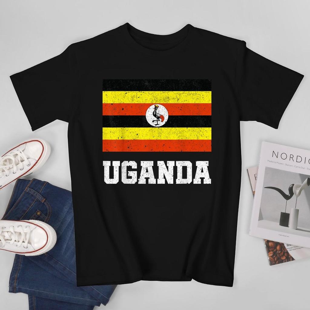 More Design Uganda Flag Ugandans Unisex Tshirt Tees Tshirt Oneck T Shirts Unisex Boys Clothing 100 Cotton