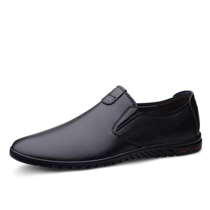 Fashion Fashion Men's Casual Shoes Genuine Leather Men Slip-on Flats Light Comfortable Driving Loafers Moccasins Men Party Wedding Shoes