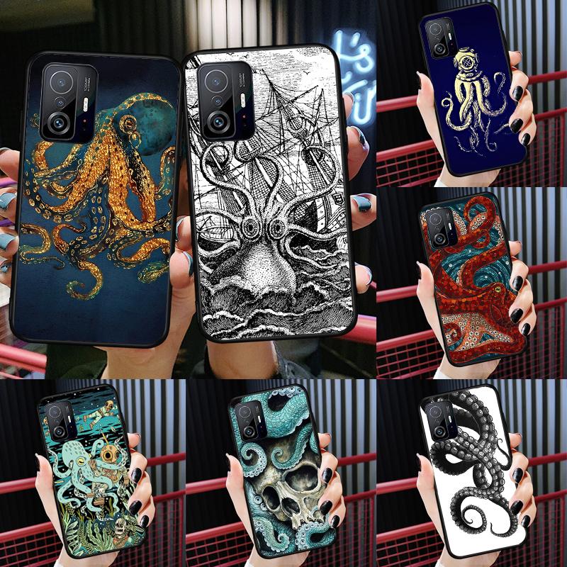 Marine Life Ocean Octopus Case For Xiaomi POCO X7 X6 X5 X3 Pro F3 F5 F6 M6 Pro 13 14 Ultra 11T 12T 13T 14T Pro Cover