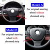 LHD RHD Car Black Carbon Steering Wheel Cover Trim Replacement For BMW 5 5GT 6 7 Series F10 F11 F07 F06 F12 F01 F02