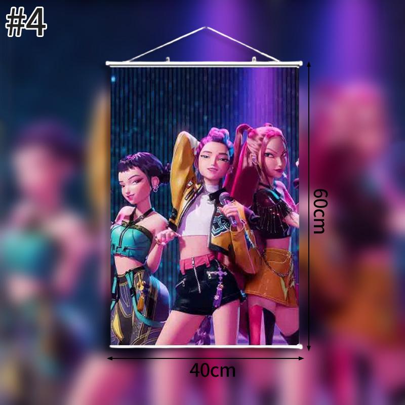 К-поп Охотники на демонов Задник Huntrix Мультяшный гобелен К-поп Воин Постер Домашняя вечеринка Настенный фон