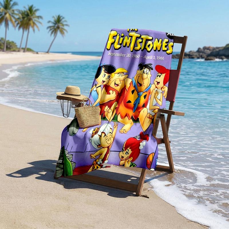 Flintstones Fashion Beach Towel: Ideal for Summer Adventures Soft, absorbent and quick drying suitable for swimming and bathing