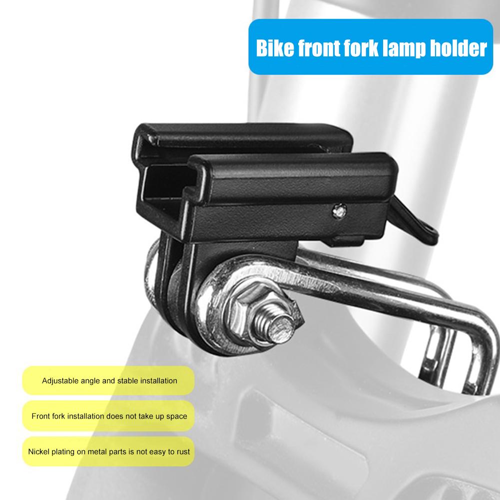 Bicycle Headlight Bracket Fork Mount Adjustable Bike Front Fork Bracket Light Holder Lightweight Space-saving Bicycle Accessory