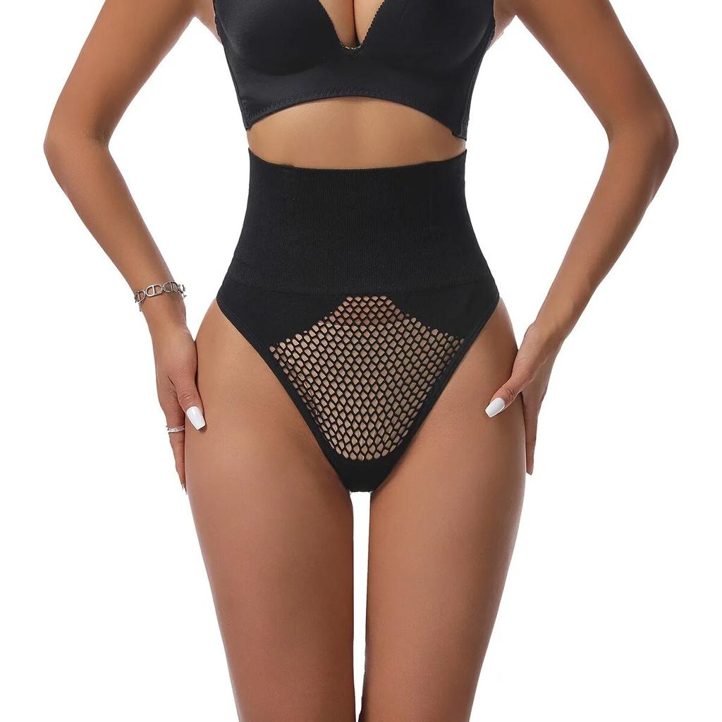 High Rise Thongs for Women Tummy Control Underwear Seamless Thong Panties Belly Shaper Briefs Butt Lifter Body Shaper