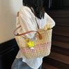 Новая плетеная соломенная сумка на плечо пляжная сумка большой вместимости сумка-корзина для овощей портативная сумка-тоут женская сумка